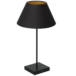 Stofflampen|Schlafzimmer Lampen*Luminex Tischleuchte USB Anschluss zum Laden 56 cm hoch