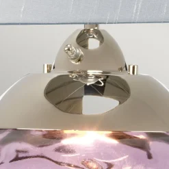 Elstead Tischleuchte Violett Silber 71,5 cm E27 beleuchteter Fuß LED GU10< Wohnzimmerlampen|Glaslampen