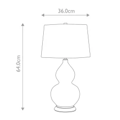 Elstead Tischleuchte Weiß Gelb Keramik Stoff E27 64 cm Retro WINTA< Tischlampen|Schlafzimmer Lampen