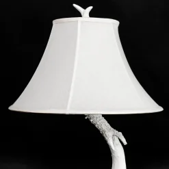 Easylight Tischleuchte Weiß Geweih Optik< Shabby Chic Lampen|Lampe Landhausstil