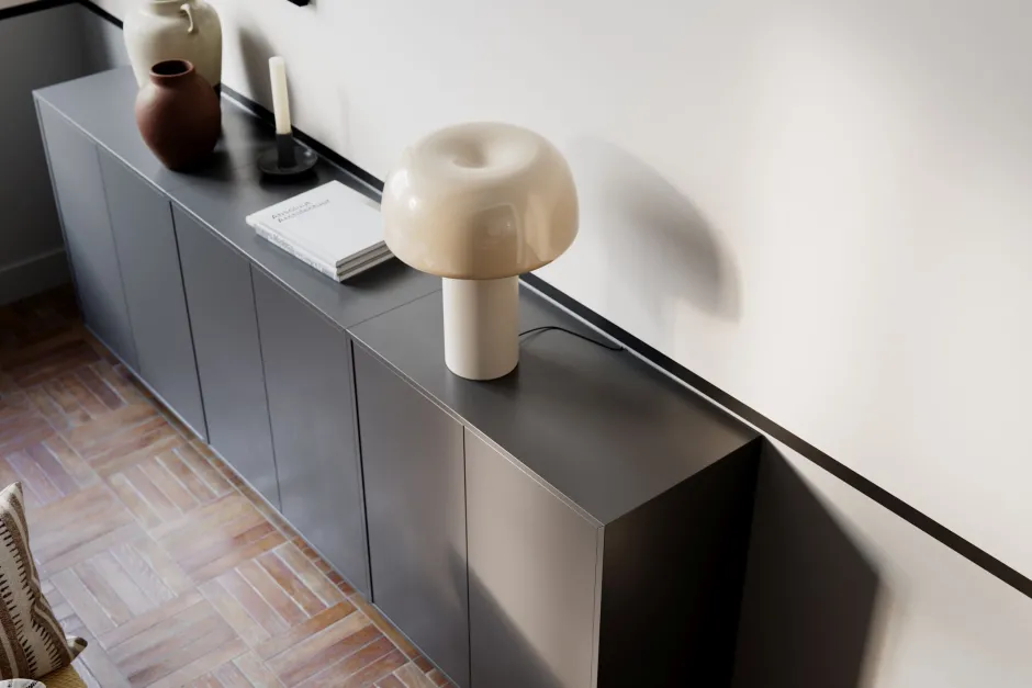 Wohnzimmerlampen|Schlafzimmer Lampen*By Rydéns Tischleuchte Weiß H: 41 cm kippbar Metall Kabelschalter E27