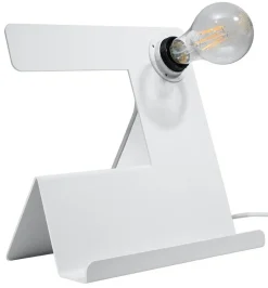 Sollux Tischleuchte Weiß mit Ablage H:24cm Modern stylisch< Tischlampen|Moderne Lampen
