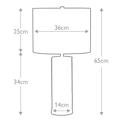 Stofflampen|Tischlampen*Elstead Tischleuchte Weiß Schwarz E27 65 cm Klassisch Wohnzimmer