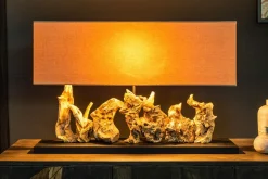 Invicta Interior Treibholz Tischlampe PECIOS Modern Design Unikat< Tischlampen|Moderne Lampen