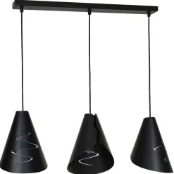 Luminex Trendy Hängeleuchte ALANA in Schwarz 3-flmg< Hängelampen|Esszimmer Lampen