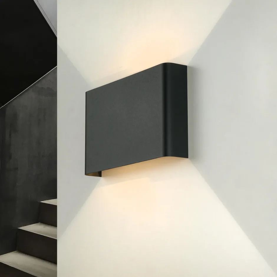 Easylight Up- & Down Wandleuchte HAGA in Graphit 2-flmg< Wandleuchten|Flurlampen