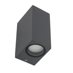 TK Lighting Up Down Außenlampe Wand IP44 Metall Grau H:15,1 cm GU10< Metall Lampen|Feuchtraumleuchten