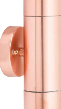 Lido Up Down Lampe Messing außen IP54 GU10 in Kupfer< Außenleuchten Messing|Außenwandleuchten