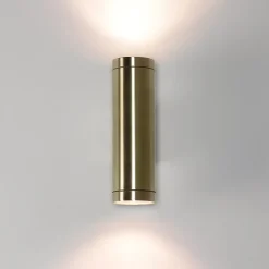 Metall Lampen|Messinglampen*Lido Up Down Leuchte Außen Messing massiv IP64 rostfrei