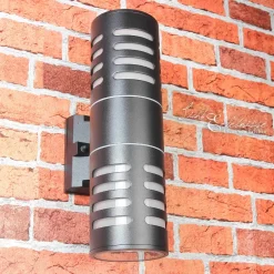 Nowodvorski Up Down Strahler anthrazit Wandleuchte MEKONG 2x E27< Außenwandleuchten|Fassadenstrahler