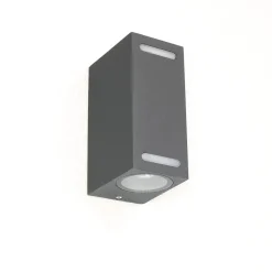 Moderne Lampen|Fassadenstrahler*Easylight Up Down Wandlampe AALBORG Aluminium eckig IP44 Haus