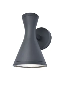 Metall Lampen|Moderne Außenleuchten*Eco-Light Up Down Wandlampe Aluminium Schwarz GU10 IP44 blendarm