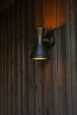 Metall Lampen|Moderne Außenleuchten*Eco-Light Up Down Wandlampe Aluminium Schwarz GU10 IP44 blendarm