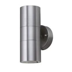 Searchlight Up Down Wandlampe Außen Stahl IP44 GU10 H:16 cm 2-flmg< Metall Lampen|Fassadenstrahler