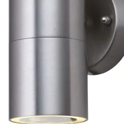 Searchlight Up Down Wandlampe Außen Stahl IP44 GU10 H:16 cm 2-flmg< Metall Lampen|Fassadenstrahler