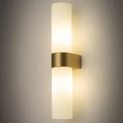 Wandleuchten|Badezimmer Lampe*Nowodvorski Up Down Wandlampe blendarm in Messing G9 IP44 T:7 cm