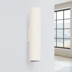 Flurlampen|Wohnzimmerlampen*Sollux Up Down Wandlampe H: 30 cm Creme GU10 2-flammig länglich