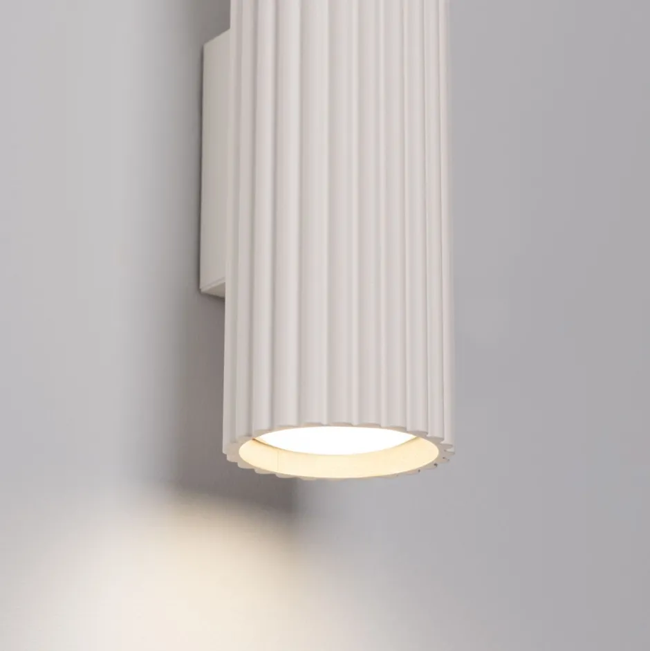 Flurlampen|Wohnzimmerlampen*Sollux Up Down Wandlampe H: 30 cm Creme GU10 2-flammig länglich