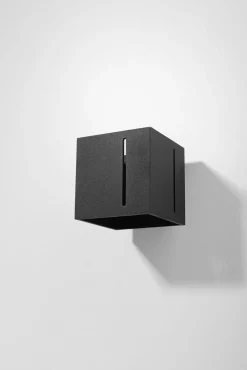Wandleuchten|Flurlampen*Sollux Up Down Wandlampe Schwarz B:10cm eckig Aluminium