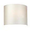 Wandleuchten|Flurlampen*Elstead Up Down Wandlampe Stoff Creme Chrom E27 GRASTA