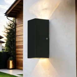 Harms Import Up Down Wandleuchte Anthrazit LED 3000K IP44< Metall Lampen|Moderne Lampen