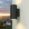 Metall Lampen|Feuchtraumleuchten*SU-MA Up Down Wandleuchte Außen Anthrazit Aluminium IP54