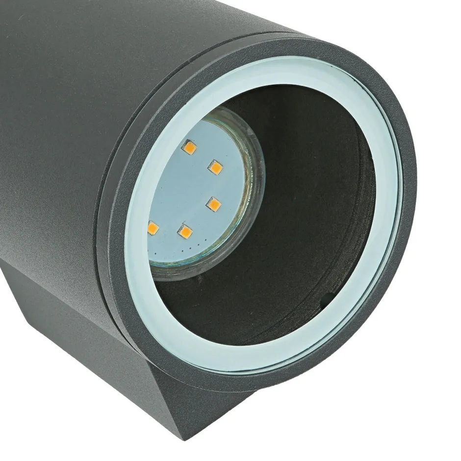 Metall Lampen|Feuchtraumleuchten*SU-MA Up Down Wandleuchte Außen Anthrazit Aluminium IP54