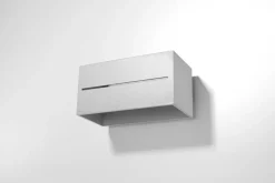 Wandleuchten|Flurlampen*Sollux Up Down Wandleuchte Grau Aluminium eckig Modern