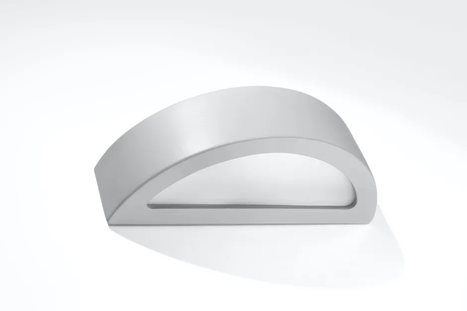 Wohnzimmerlampen|Keramiklampen*Sollux Up Down Wandleuchte Grau 40 cm halbrund E27 Keramik