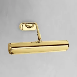 Wandleuchten|Badezimmer Lampe*Giovanni Battista Vergoldete Bilderleuchte Messing 24 K B: 30 cm schwenkbar E14