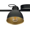 Sigma Verstellbare Deckenlampe Schwarz Gold E27 L:54 cm< Industrie Lampen|Küchenlampen