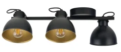 Sigma Verstellbare Deckenlampe Schwarz Gold E27 L:54 cm< Industrie Lampen|Küchenlampen