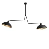 ALDEX Verstellbare Deckenlampe 2-flammig Schwarz L:113 cm E27< Deckenleuchten|Bürolampen