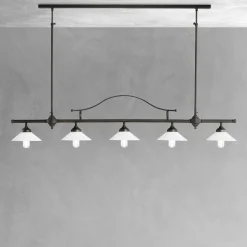 Giovanni Battista Verstellbare Deckenleuchte Messing Glas E27 B: 140 cm groß< Deckenleuchten|Wandleuchten