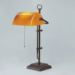 Berliner Messingleuchten Verstellbare Jugendstil Bankerlampe Antik< Tischlampen|Bürolampen