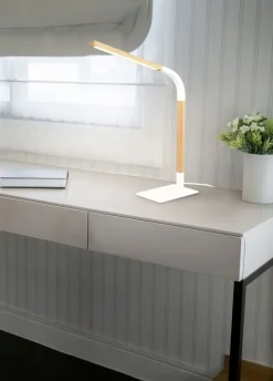 Trio Reality Verstellbare LED Tischlampe dimmbar Metall Weiß 7 W< Wohnzimmerlampen|Metall Lampen