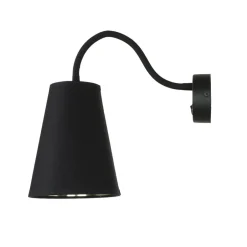 Metall Lampen|Stofflampen*TK Lighting Verstellbare Wandlampe Schwarz Gold Metall E27