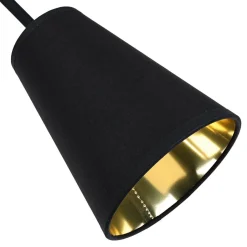 Metall Lampen|Stofflampen*TK Lighting Verstellbare Wandlampe Schwarz Gold Metall E27
