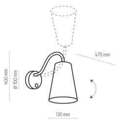 Metall Lampen|Stofflampen*TK Lighting Verstellbare Wandlampe Schwarz Gold Metall E27