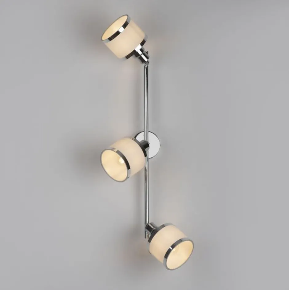 Flurlampen|Bürolampen*Just Light Verstellbarer Deckenspot Chrom 3-flammig E14 blendarm