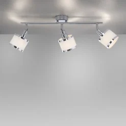 Flurlampen|Bürolampen*Just Light Verstellbarer Deckenspot Chrom 3-flammig E14 blendarm