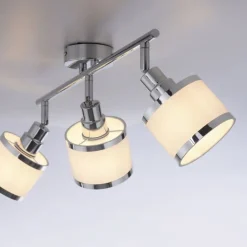 Flurlampen|Bürolampen*Just Light Verstellbarer Deckenspot Chrom 3-flammig E14 blendarm