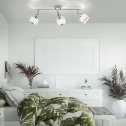 Flurlampen|Bürolampen*Just Light Verstellbarer Deckenspot Chrom 3-flammig E14 blendarm