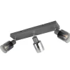 Flurlampen|Bürolampen*Trio Reality Verstellbarer Deckenspot Rauchglas Metall E14 3-flammig