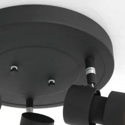 Deckenleuchten|Spots*Steinhauer Verstellbarer Deckenspot Schwarz Ø27,5 cm inkl. GU10