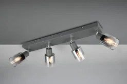 Trio Reality Verstellbarer Deckenspot Rauchglas Metall E14 58,5 cm< Bürolampen|Wohnzimmerlampen