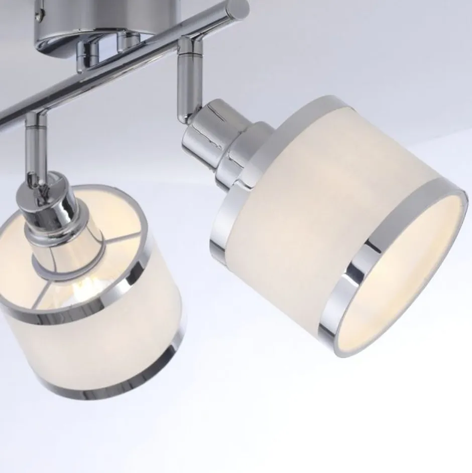 Just Light Verstellbarer Deckenstrahler Chrom Metall E14 blendarm< Flurlampen|Bürolampen