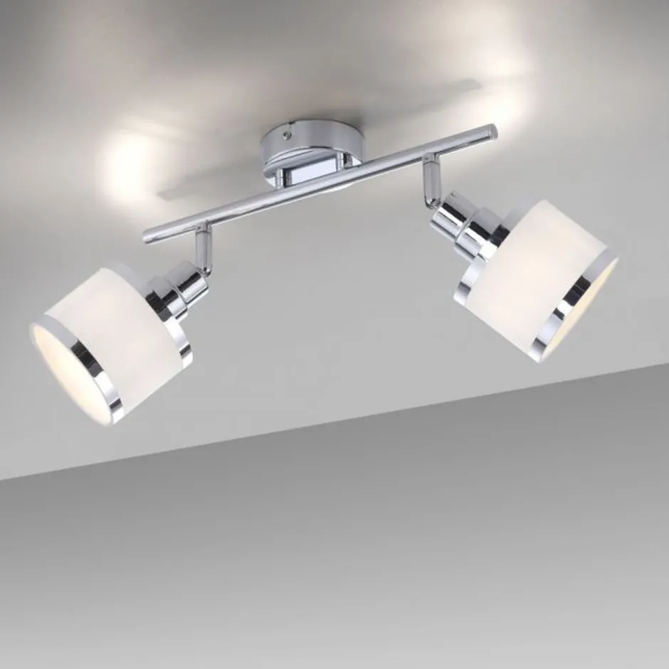Just Light Verstellbarer Deckenstrahler Chrom Metall E14 blendarm< Flurlampen|Bürolampen