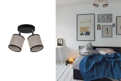 Flurlampen|Bürolampen*Belis Verstellbarer Deckenstrahler blendarm Stoff E14 2-flmg