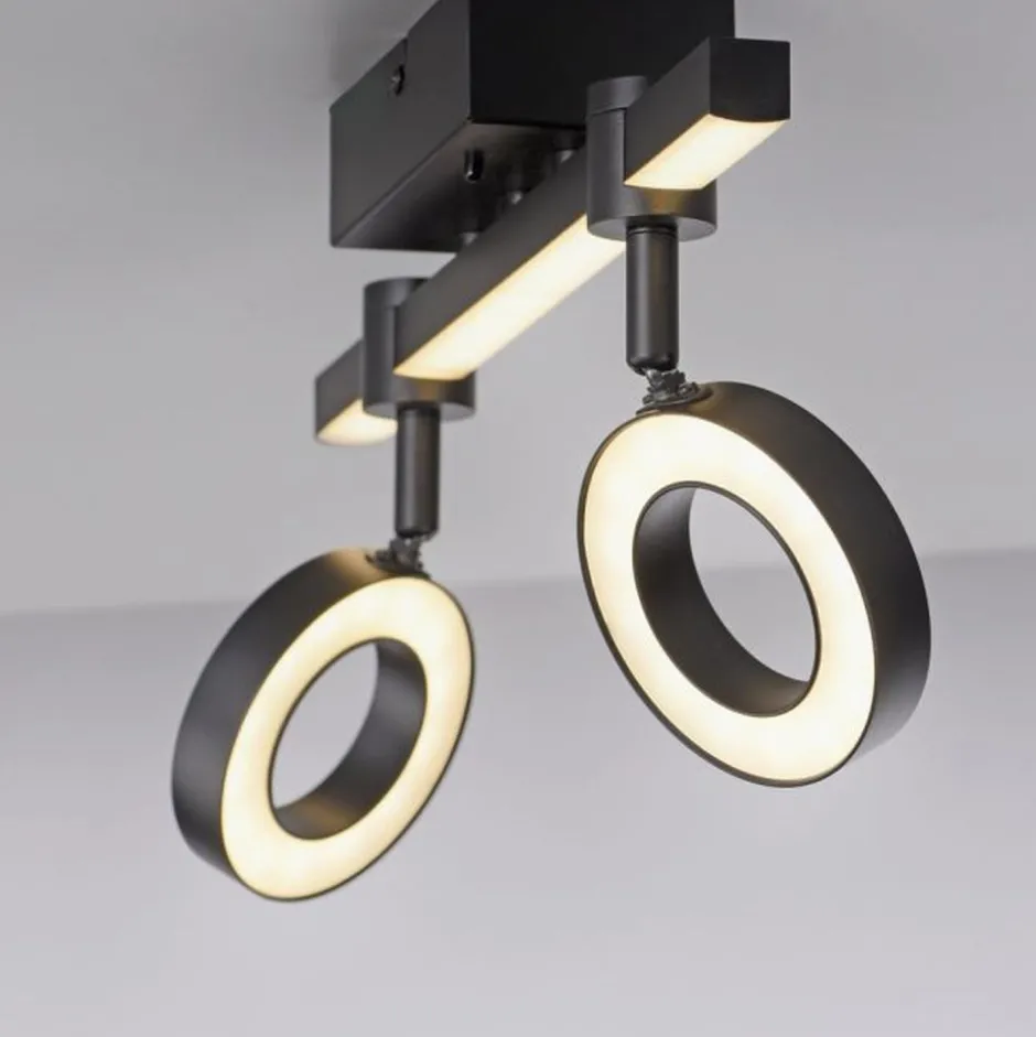 Flurlampen|Bürolampen*Just Light Verstellbarer LED Deckenspot Schwarz RGB Licht dimmbar